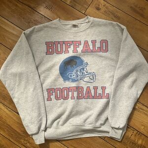 Buffalo Football Graphic Crewneck Sweatshirt - Gray